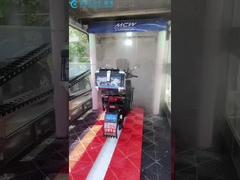 How does touchless motorcycle washing machine work?