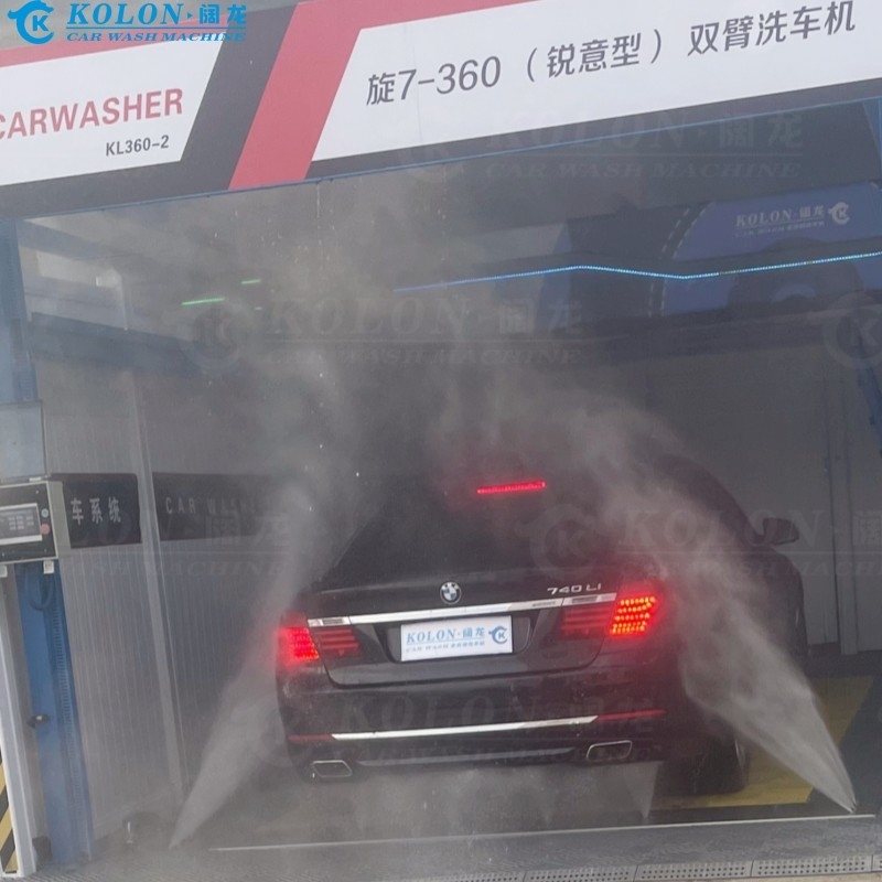 Automatic Brushless Touchless Car Wash Machine KL360-2 15kw Water Pump 12kw Air Dryer
