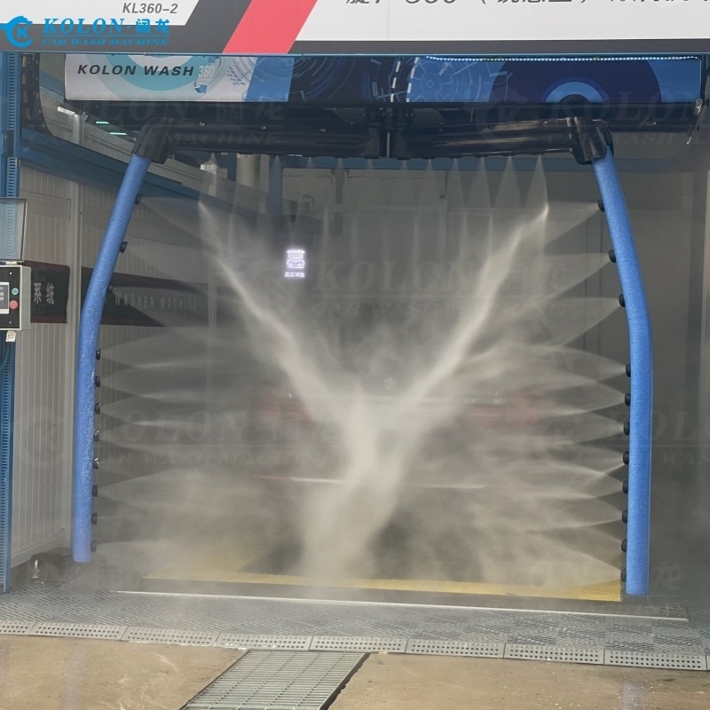 Automatic Brushless Touchless Car Wash Machine KL360-2 15kw Water Pump 12kw Air Dryer