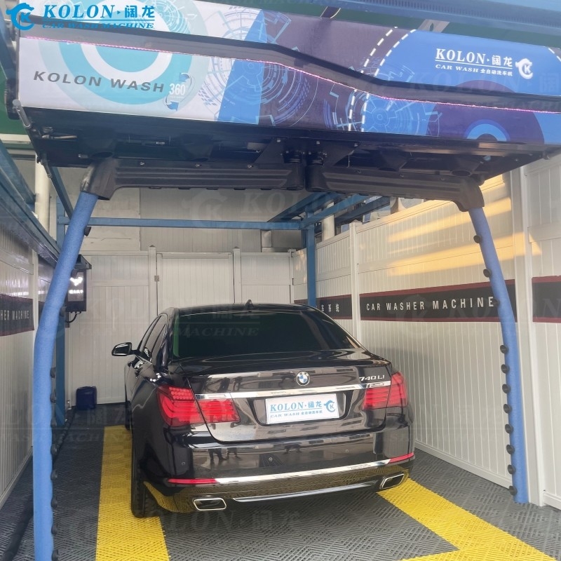 Automatic Brushless Touchless Car Wash Machine KL360-2 15kw Water Pump 12kw Air Dryer