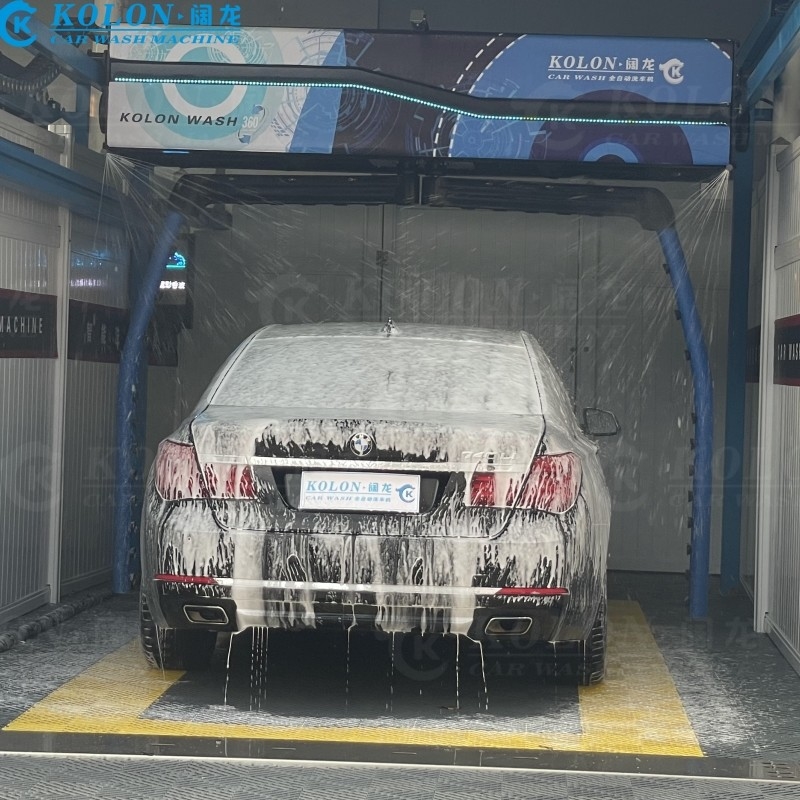 Automatic Brushless Touchless Car Wash Machine KL360-2 15kw Water Pump 12kw Air Dryer