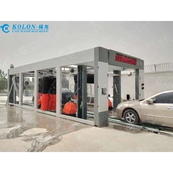 Updated Version Tunnel Continuous Type Long Full Automatic Car Washing Machine For Gas Station Clean More Vehicles