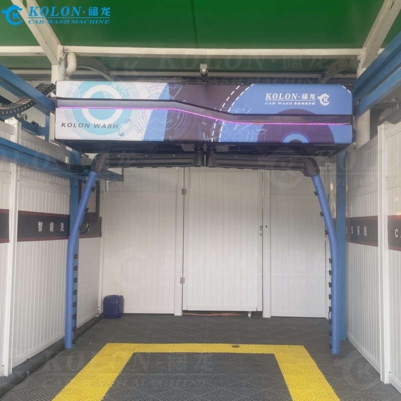Automatic Brushless Touchless Car Wash Machine KL360-2 15kw Water Pump 12kw Air Dryer