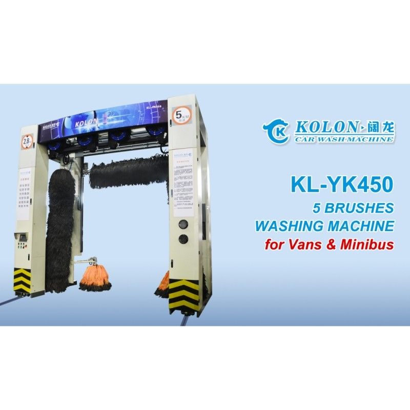 Kolon Roll Over Bus Wash Machine with Soft Brushes and High Pressure Water System for Thorough Cleaning of Large Vehicles 5brushes