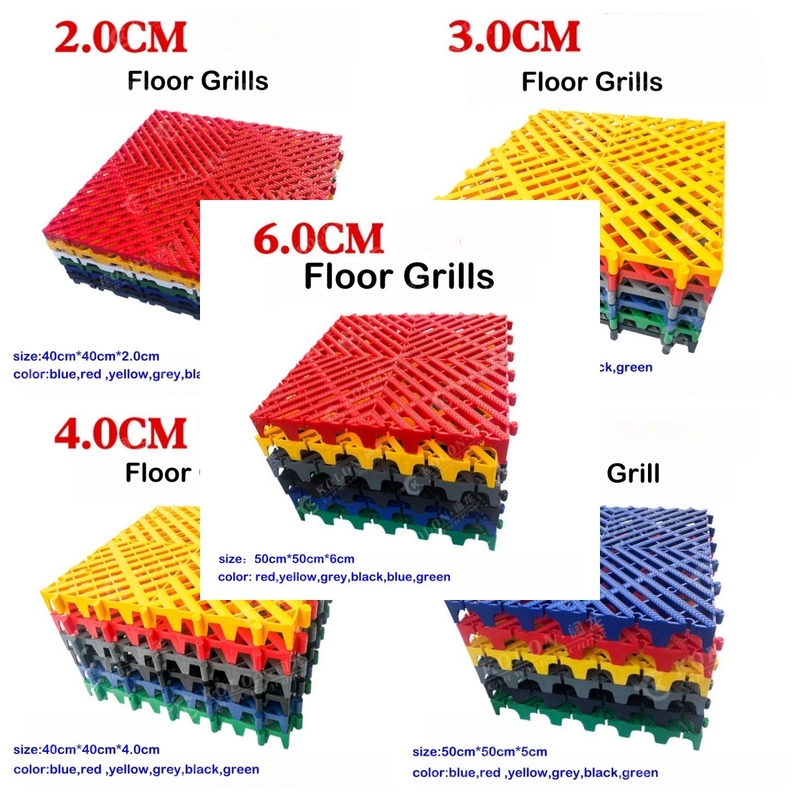Plastic PP Interlocking Garage Floor Tile 2.0cm 3.0cm 4.0cm 5.0cm 6.0cm