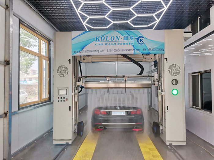 Efficiency Stainless Steel Rollover Car Wash Machine With Hot Air Blower Drying Method High Pressure Wash