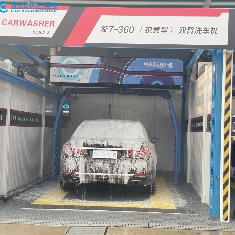 High Pressure Water Jet Touchless Car Wash Machine For Professional Cleaning Dual Arms