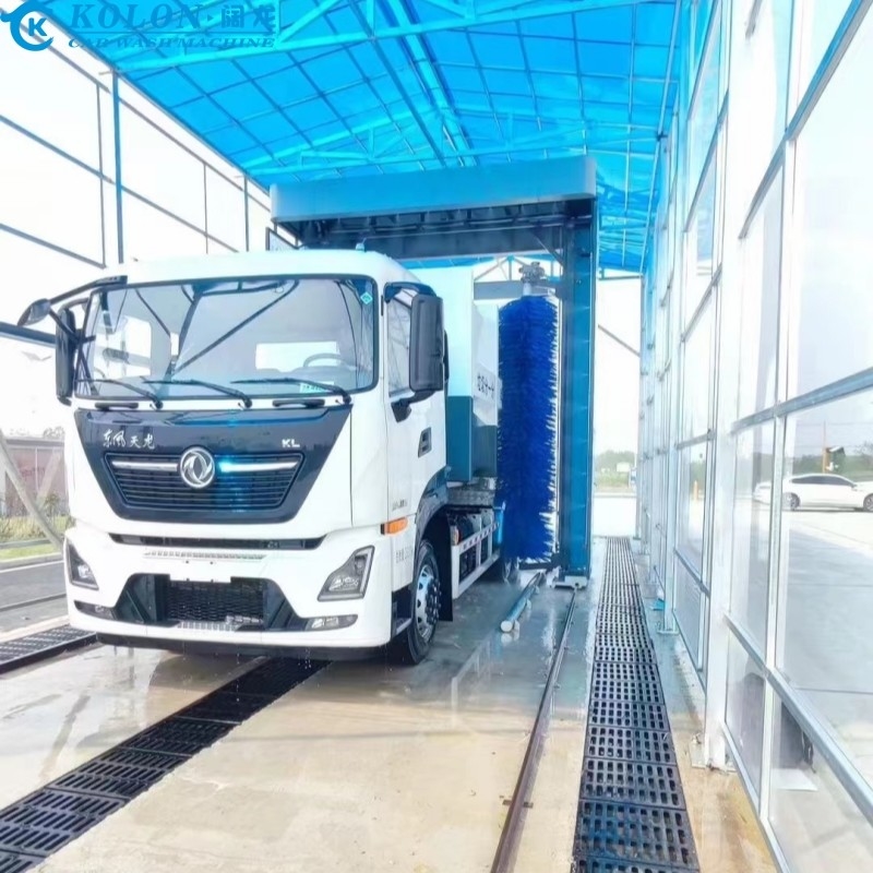 Water Saving Electric Bus Wash System With 80L/Car Water Consumption By PLC Control