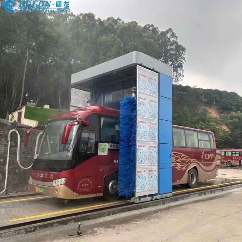 Kolon Experience Unmatched Cleaning Results with Our Top-of-the-Line Bus Wash Machine