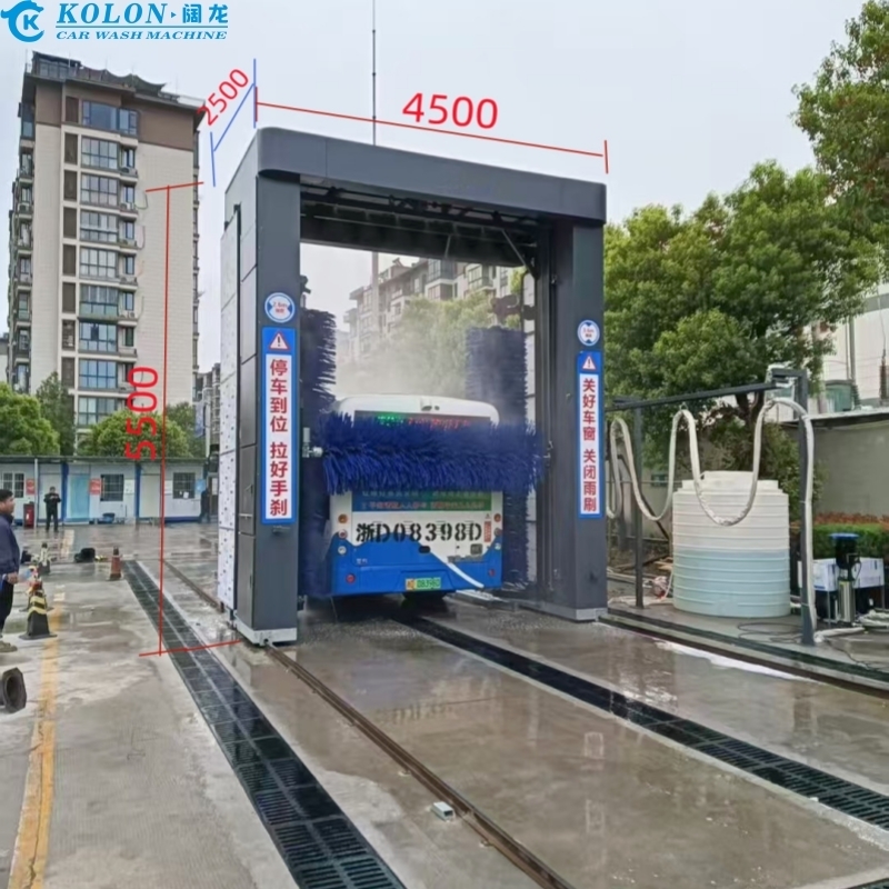 Kolon Experience Unmatched Cleaning Results with Our Top-of-the-Line Bus Wash Machine