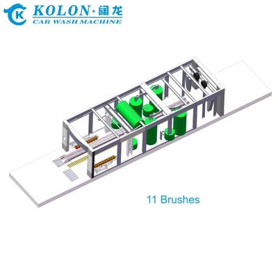 11 Brushes Automatic Tunnel Car Wash Machine length 14900mm