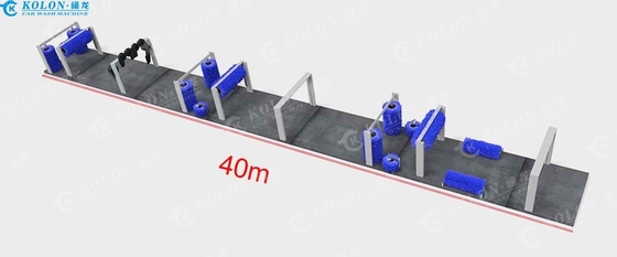15 Brushes Automatic Tunnel Car Wash Machine length 40000mm