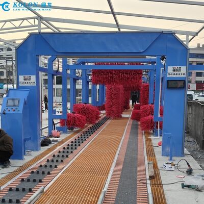 Kolon Low Maintenance Double belt Conveyor Car Wash Equipment 36M 16brushes